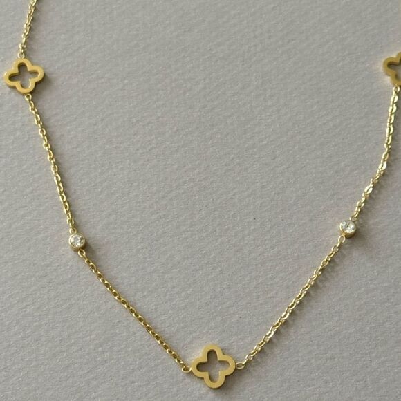 clover necklace A798 - Picture 4 of 4